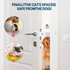 Cat Door Holder Latch -Adjustable Cat Door Alternative to Keep Dogs Out of Cat Litter Boxes and Food, Latch Strap Let's Cats in and Safe Baby Proof,No Measuring Easy to Install(2 Pack)