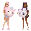Barbie Cutie Reveal Gift Set with 2 Dolls & 2 Pets, Cozy Cute Tees Slumber Party with 35+ Surprises, Color Change & Costume Sleeping Bags