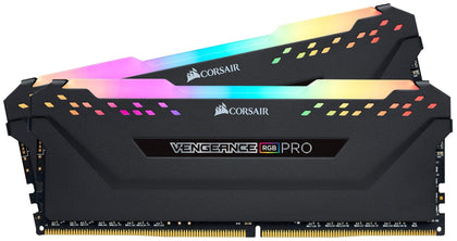 Corsair VENGEANCE RGB PRO DDR4 32GB (2x16GB) 3200MHz CL16 Intel XMP 2.0 iCUE Compatible Computer Memory - Black (CMW32GX4M2E3200C16)