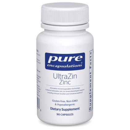 Pure Encapsulations UltraZin Zinc | Enhanced Absorption Mineral Support for Metabolism and Immune Health* | 90 Capsules