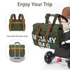 Pripher Mommy Bag for Hospital, Diaper Bag Backpack & Tote with 14 Pockets for 2 Kids, Large Waterproof Hospital Bags for Labor and Delivery, Baby Travel Bag with 3 Insulated Pockets, Olive Green