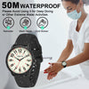 Asan Ge Waterproof Nurse Watch for Nurse,Medical Professionals,Students,Doctors,Women Men - Nursing Watch Military Time Luminouse Easy to Read Dial 24 Hour with Second Hand(Black White)