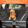 Giomoc Dog Car Seat Cover for Back Seat, Waterproof Seat Protector Scratchproof Pet Hammock with 4 Bags Side Flaps, Washable Nonslip Backseat Protection for Cars Trucks and SUVs.