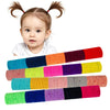400PCS Baby Hair Ties for Toddler - Diameter 2cm Small Elastic Rubber Bands for Hair, 20 Colors Little Baby Girls Ponytail Holders Hair Accessories