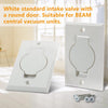 Standard Central Vacuum Inlet Valve Plate White for Beam Central Vac Designed to Fit Standard Round Door - 2 Pack