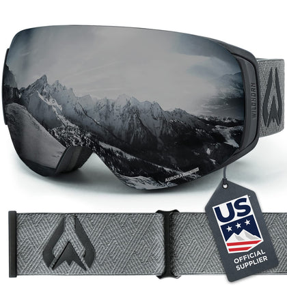 Wildhorn Roca Ski Goggles Men Women, ski goggles kid.Anti-Fog/Scratch 100% UV-Magnetic Lens-Snowboard Snow Goggles Men Women Adult