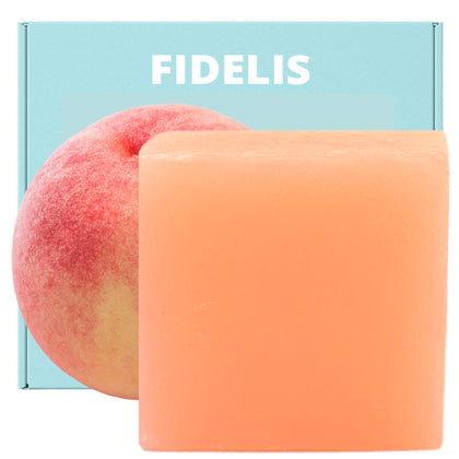 Fidelis Yoni Soap Bar (2 Pack) 3.5 Oz pH Balanced V Clean Natural Feminine Wash (Peach)