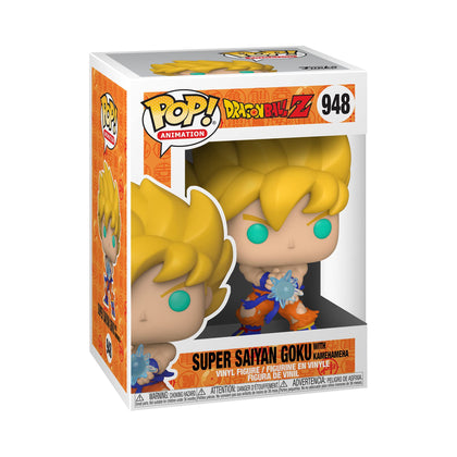 Funko POP Animation: Dragon Ball Z - SS Goku with Kamehameha Wave Multicolor, 3.75 inches