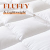 Cosybay Queen Goose Feather Down Comforter, Ultra Fluffy Down Duvet Insert Queen Size, All Season White 100% Cotton Cover Luxury Hotel Bed Comforter with Corner Tabs, 90
