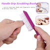 6 Pcs Handle Grip Nail Brush, Nail Cleaning Brushes for Toes and Fingernail