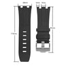 RBIPO Rubber Watch Band Compatible with Audemars Piguet AP Royal Oak Offshore Watch 15703 15710 15400 26470 26400 Mens Diving Waterproof Sports Watch Band 28mm Replacement Strap