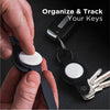KeySmart AirTag Holder - Compact Key Organizer and Keychain for Apple AirTag - Silicone Case Attaches to Keys and Car Fobs - Black