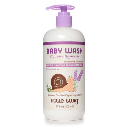 Little Twig 2-in-1 Baby Wash, Hypoallergenic Body Wash with Organic Ingredients, Baby Bath Essentials, Calming Lavender, 17 fl. oz.