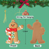 12pcs Gingerbread Man Ornaments for Christmas Tree Assorted Plastic Gingerbread Figurines Ornaments for Christmas Tree Hanging Decorations 3 Inch Tall