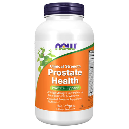 NOW Supplements, Prostate Health, Clinical Strength Saw Palmetto, Beta-Sitosterol & Lycopene, 180 Softgels
