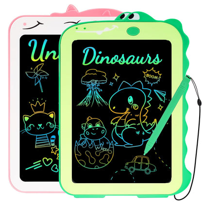 2 Pack Toys for 3 4 5 6 7 Year Old Kids, Dinosaur Unicorns Gifts for Girls Boys, Stocking Stuffers for Kid, 8.5 Inch LCD Writing Tablet for Toddlers Drawing Tablet Doodle Board Christmas Gifts