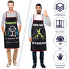 SATINIOR 3 Pieces Waterproof Salon Apron Stylist with Pockets for Women Men Hairdressers Cosmetology Aprons Dog Grooming Work Smock Funny Barber Hair Cutting Favor, Black, 26.7inch*28.7inch