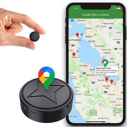 GPS Strong Magnetic Car Vehicle Tracking Anti-Lost Tracker, Multi-Function GPS Mini Locator, Monitoring, Automatic Recording/Voice Activated Callback with App, for Vehicles