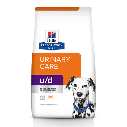 Hill's Prescription Diet u/d Urinary Care Dry Dog Food, Veterinary Diet, 8.5 lb. Bag