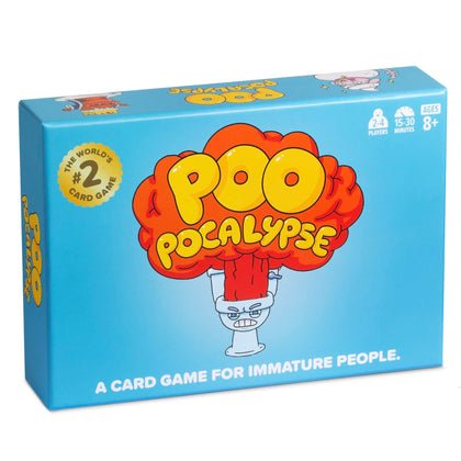 Poo Pocalypse - The Hilarious Card Game for Immature People - Easy and Strategic Family-Friendly Party Game for Adults, Teens & Kids - 2-4 Players