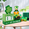 CRCZK St. Patrick's Day Countdown Decor Indoor Wood Decor with Wooden Numeral Cards 31 Day Advent Calendar Perfect Centerpieces for Tables Home Count Down to St. Patrick's Day