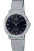 Casio Unisex Adult Analogue Quartz Watch, Silver Black, Bracelet