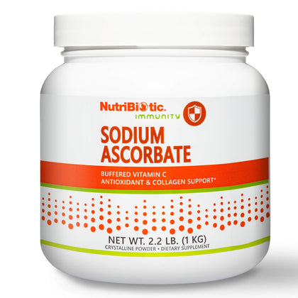 NutriBiotic - Sodium Ascorbate Buffered Vitamin C Powder, 2.2 Lb | Vegan, Non-Acidic & Easier on Digestion Than Ascorbic Acid | Essential Immune Support & Antioxidant Supplement | Gluten & GMO Free