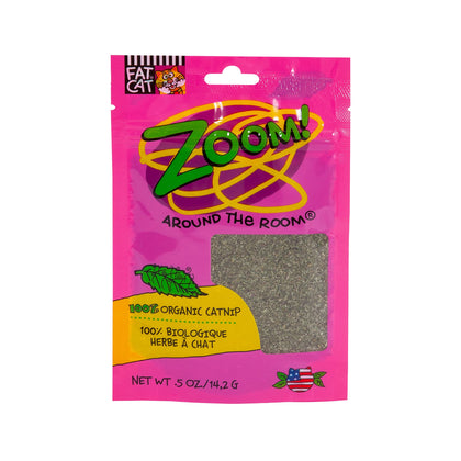 Petmate Organic Catnip - Hoots Zoom Around the Room Catnip - Grown & Harvested in USA 0.5oz pouch
