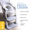Potty Training Ladder - Soft Cushioned Seat, Adjustable Height, Collapsible, Non-Slip with Splash Guard - Ready Step Go! - Jool Baby (Gray)