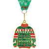 Abaokai Christmas Ugly Sweater Medal Christmas Style Neck Ribbon, Award Contest Medals Christmas Tree Ornament for Ugly Sweater Contest Party, Best Ugly Christmas Sweater Trophy Award