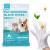 Vannon Pet Bathing Wipes for Dogs & Cats, Cleaning & Deodorizing Grooming Gloves, Nourish Fur Glove Wipes for Daily Care and Traveling, Rinse Free?6 PCS