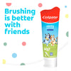 Colgate Kids Cavity Protection Toothpaste, Bluey Kids Toothpaste with Fluoride, Helps Fight Cavities, Safe for Ages 2+, Mild Bubble Fruit Flavor, Sugar Free, Kids Fluoride Toothpaste, 4.6 Oz Tube