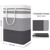 StorageRight Large Collapsible Laundry Basket Hamper with Easy Carry Handles?Freestanding Clothes Hampers for Laundry, Bedroom, Dorm, Towels, Toys, 75L, Gradient Grey