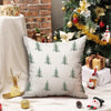 DFXSZ Christmas Pillow Covers 18x18 inch Set of 2 Christmas Tree Decorative White Throw Pillow Covers Winter Famliy Decoration for Home Couch 30