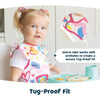 Tiny Twinkle Mess Proof Baby Bib - Waterproof Baby Apron - Machine Washable - PVC, BPA, & Phthalate Free - Great Travel Bib for Baby Eating - Baby Food Bibs (Taupe, Small 6-24 Months)