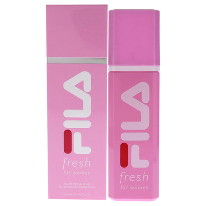 FILA Fresh for Women - Intense, Refreshing Designer Body Spray Fragrance - EDP Infused With Notes Of Lemon, Strawberry, And Rose - Intense, Long Lasting Scent Arriving In Pink Glass Bottle - 3.4 Oz