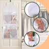 SmplifCraft Wrapping Paper Storage Hanging Gift Bag Organizer Double-Sided Hanging Gift Wrap Organizer Storage Pockets with Multiple Pockets?white hanging bag + one of Z hook ?