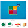WATINC My Plate Felt-Board Stories Set 3.5Ft 53Pcs Preschool Vegetables Fruit Protein Grains Flannel Food Diary Classroom Theme Early Learning Play Kit Wall Hanging Gift for Toddlers Kids
