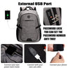 SHRRADOO Anti Theft Laptop Backpack Travel Backpacks with usb Charging Port for Women Men College Backpack Computer Bag Fits 17 Inch Laptop,Gray