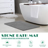 DREAVIO Stone Bath Mat - Quick Dry & Non-Slip Diatomaceous Earth Bath Mat, Super Absorbent Diatomite Stone Bath Mats for Bathroom Floor, Kitchen Counter, Tub, Stone Shower Mat (23.5