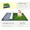 Dewonch Dog Artificial Grass Pad with Tray for Puppy Potty Training, Fake Turf Patch & Washable Pee Pad Pet Loo for Small and Medium Dogs, Indoor or Outdoor Use (Potty System 35.4 x 23.6)