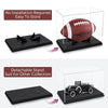 Football Display Case Full Size, TiopLior Football Case Display Case Clear with Removable Football Stand No Assembly Required Acrylic Display Case for Football