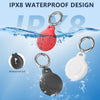 (4-Pack) IPX8 Waterproof AirTag Keychain Holders for Apple AirTag, with Silicone Air Tag Case, Key Ring, Chain, and Compatibility with GPS Item Finders - Essential Accessory