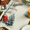 Artoid Mode Waterclor Snow Tree Truck Christmas Table Runner, Seasonal Winter Xmas Holiday Kitchen Dining Table Decoration for Indoor Outdoor Home Party Decor 13 x 72 Inch