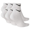 Nike Everyday Cushion Low Training Socks, Unisex Nike Socks, White/Black (6 Pair), M