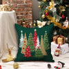 DFXSZ Christmas Pillow Covers 18x18 Inch Set of 2 Christmas Tree Decorative Green Throw Pillows Winter Christmas Decor for Home Couch 50