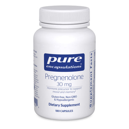 Pure Encapsulations Pregnenolone - 30 mg - Hormone Support - Memory Support & Brain Supplement - Gluten Free & Vegan - 180 Capsules