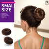 Donut Hair Bun Maker 7 Pieces, Teenitor Ring Style Bun Maker Set with (1 extra-large, 2 large, 2 medium and 2 small), 5 pieces Hair Elastic Bands, 20 pieces Hair Pins, Dark Brown