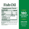 Nature's Bounty Fish Oil 1200 mg, Twin Pack, Supports Heart Health With Omega 3 EPA & DHA, 360 Rapid Release Softgels