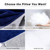 MOON PINE 60 inch Pregnancy Pillow, Detachable U Shape Full Body Pillow for Maternity Support, Sleeping Pillow for Pregnant Women (Grey&Blue-Velvet&Jersey)